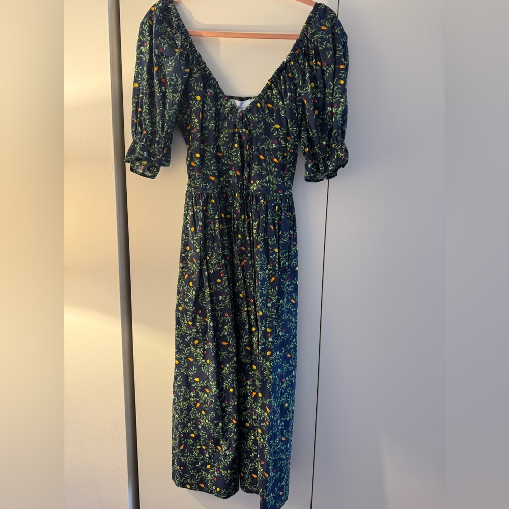 The Ophelia Nap Dress - Midnight Garden Poplin